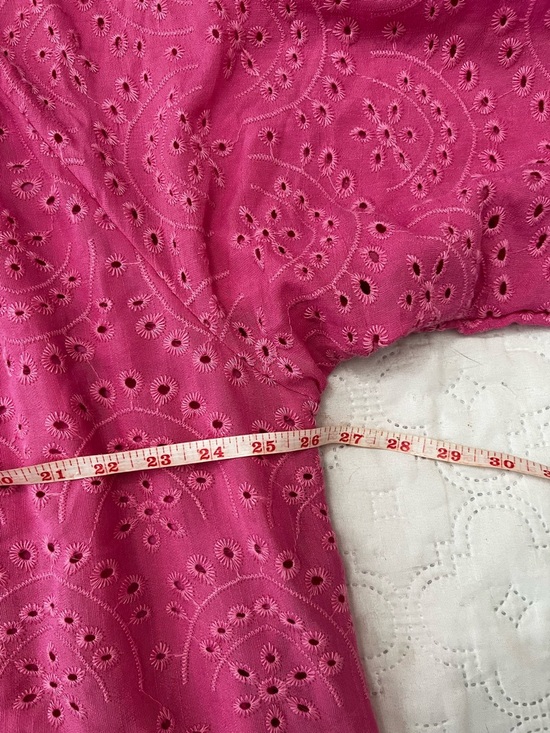 Dress Forum Los Angeles Pink Eyelet Mini Dress - Size L - Picture 6 of 14
